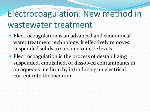 New techniques of wastewater management