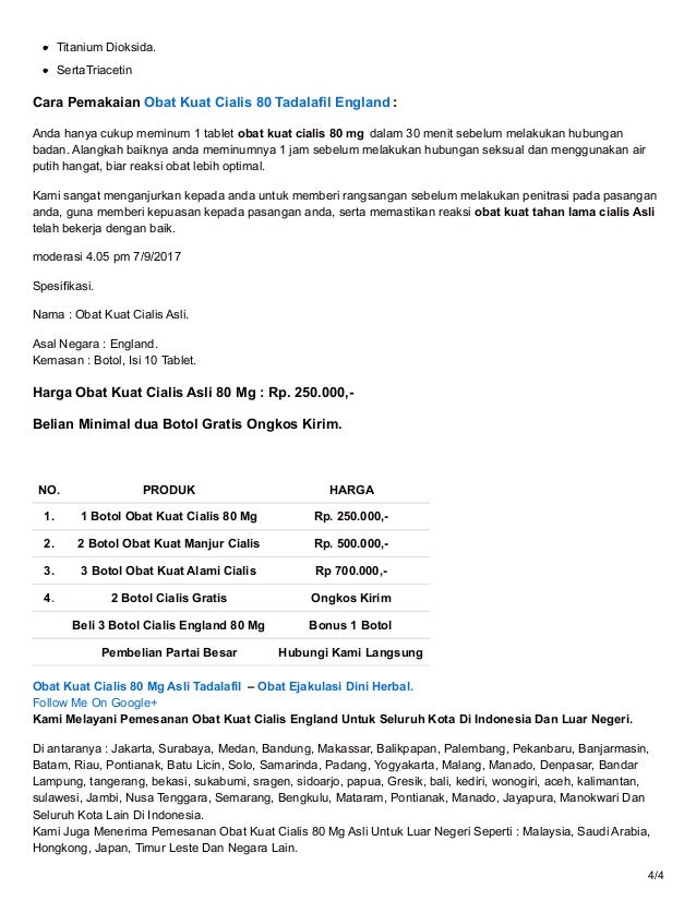Obat Kuat Cialis 80 Mg Asli Tadalafil - Obat Ejakulasi 