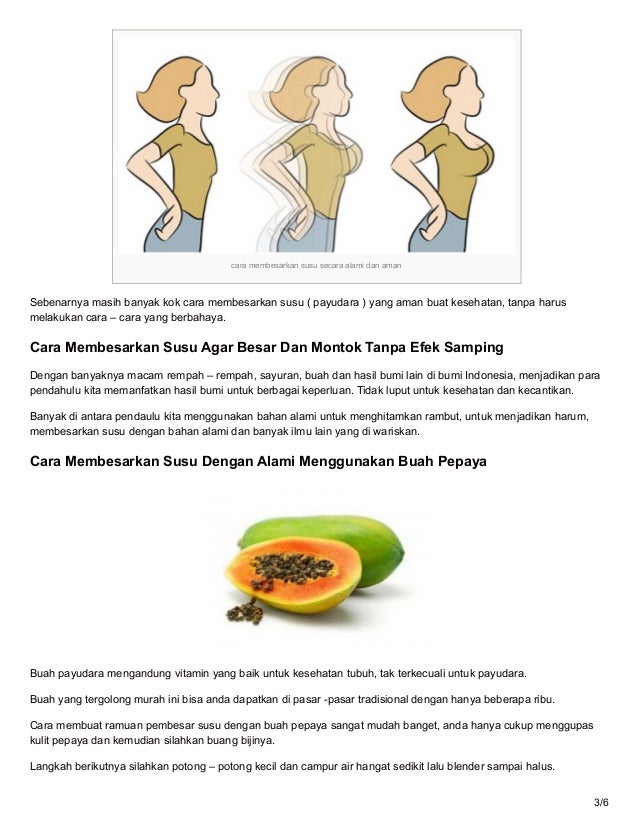 Gambar Cara Membesarkan Susu Cara Membesarkan Susu