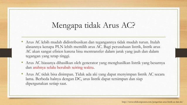 Arus dc untuk gadget | PPTX
