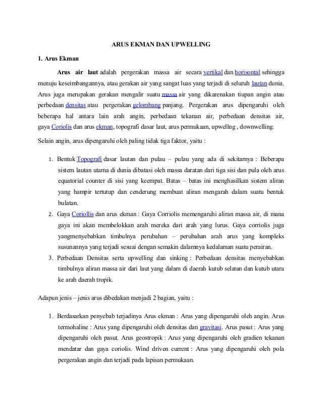 Arus Ekman Dan Upwelling K2 E008009