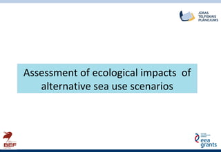 Assessment of ecological impacts of
alternative sea use scenarios
 