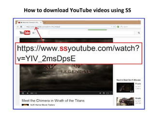 How to download YouTube videos using SS
 