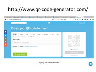 http://www.qr-code-generator.com/
 