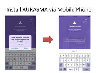 Install AURASMA via Mobile Phone
 