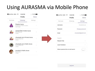 Using AURASMA via Mobile Phone
 