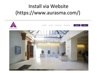 Install via Website
(https://www.aurasma.com/)
 