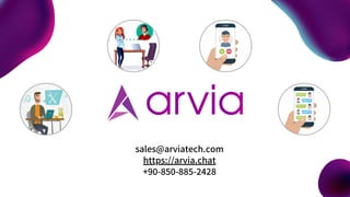 sales@arviatech.com
https://arvia.chat
+90-850-885-2428
 