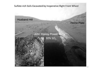 Sulfate-rich Soils Excavated by Inoperative Right Front Wheel




                             30% SO3




                                                                12
 