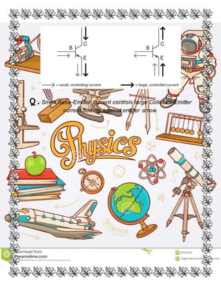 Q.Small Base-Emitter current controls large Collector-Emitter
current flowing against emitter arrow.
 