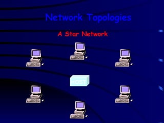 HOST A Star Network Network Topologies 