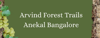 Arvind Forest Trails
Anekal Bangalore
 