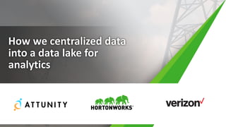 How we centralized data
into a data lake for
analytics
 
