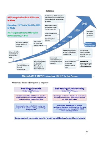 Exhibit: 4




Maharatna Status- More power to empower




                                                 47
 