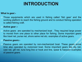 CLASSIFICATION OF FISHING GEAR