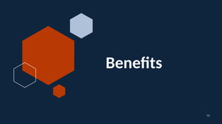 Benefits
13
 