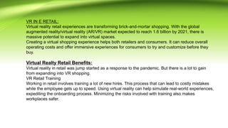 Ar & vr impact on e commerce and e-retail | PPTX