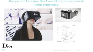 Confidential and copyright of Somo Custom Ltd. October 16 28
Unique and Exclusive: Dior Eyes: VR creates access-all-
areas experience
 