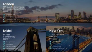Confidential and copyright of Somo Custom Ltd. October 16 38
Bristol
5th Floor,
1 Temple Way
BS2 0BY
Somoglobal.com
@somoglobal
+44 (0)117 214 0910
hello@somoglobal.com
London
18th floor, Portland House
Bressenden Place, Victoria
BS2 0BY
Somoglobal.com
@somoglobal
+44 (0)20 3397 3550
hello@somoglobal.com
Somoglobal.com
@somoglobal
+1 (347) 709 7666
hello@somoglobal.com
51 East 12th Street
New York
NY 10003
New York
 