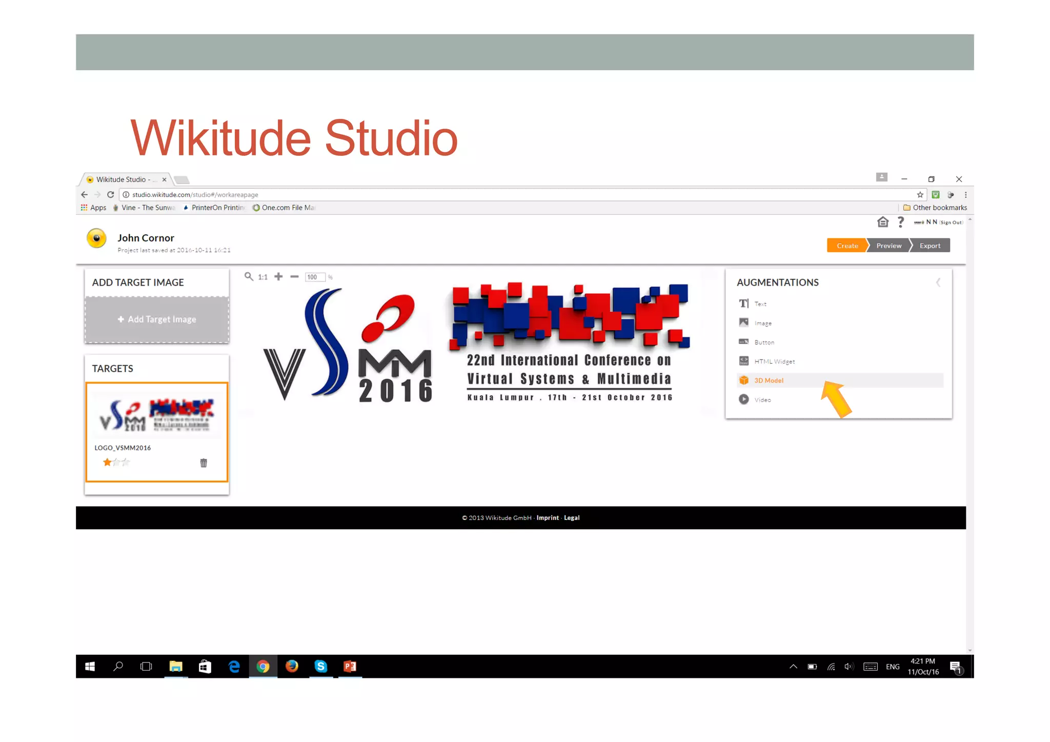 Wikitude Studio
 