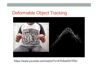 Deformable Object Tracking
https://www.youtube.com/watch?v=KThSoK0VTDU
 