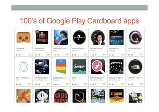 100’s of Google Play Cardboard apps
 