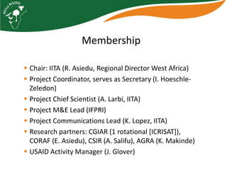 Africa RISING West Africa: Year 1 overview 