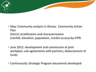 Africa RISING West Africa: Year 1 overview 