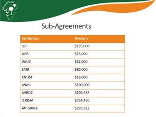 Africa RISING West Africa: Year 1 overview 
