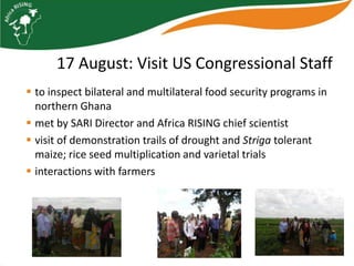 Africa RISING update on Ghana in 2012 and plans for 2013