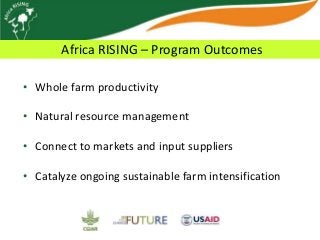 Africa RISING update on Ghana in 2012 and plans for 2013