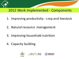 Africa RISING update on Ghana in 2012 and plans for 2013