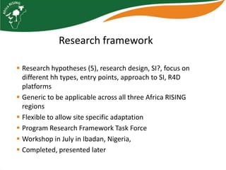 Africa RISING update on Ghana in 2012 and plans for 2013