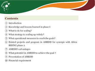 From hundreds to thousands of farmers for a sustainable intensification of key farming systems in southern Mali: Phase 2—Africa RISING Scaling Program