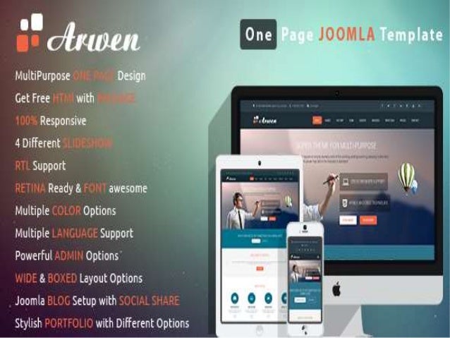 arwen-responsive-one-page-joomla-template-theme