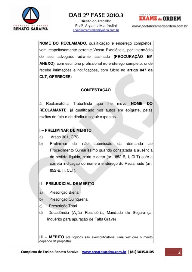 Artigo 847 clt