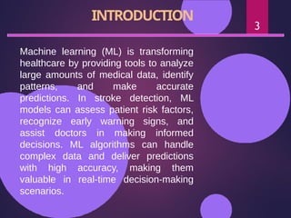 brain stroke prediction using machine learning | PPTX