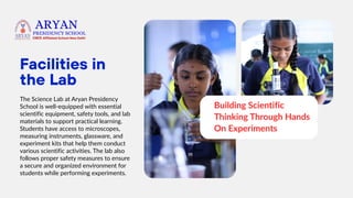 Aryan presidency school Nagarbhavi Bengaluru science lab | PDF