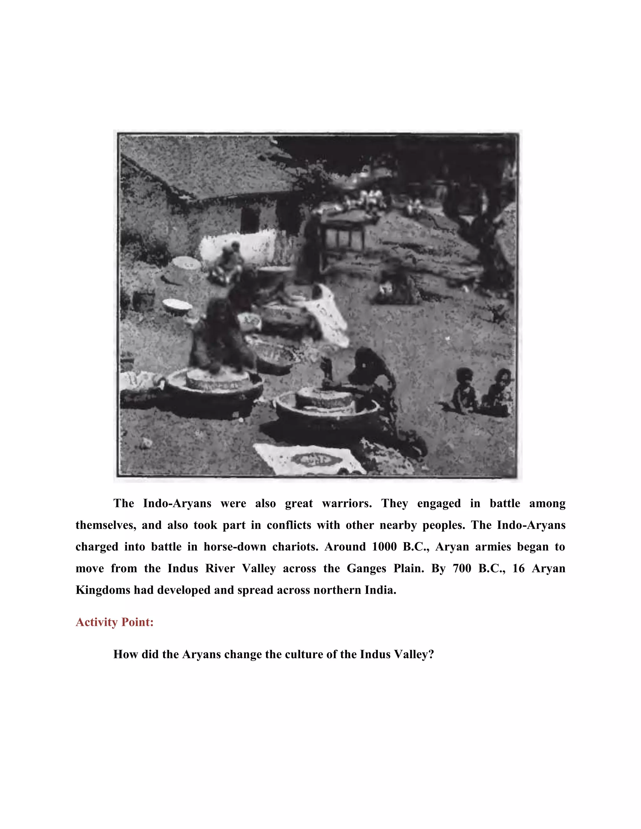 SOUTH ASIAN HISTORY THE ARYANS { VEDIC AGE} | PDF
