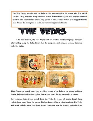 SOUTH ASIAN HISTORY THE ARYANS { VEDIC AGE} | PDF