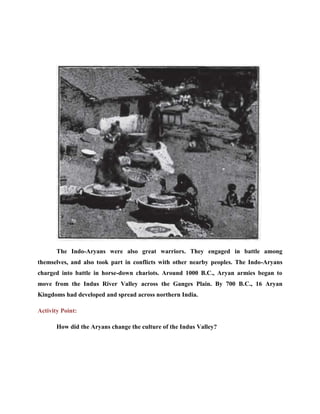 SOUTH ASIAN HISTORY THE ARYANS { VEDIC AGE} | PDF