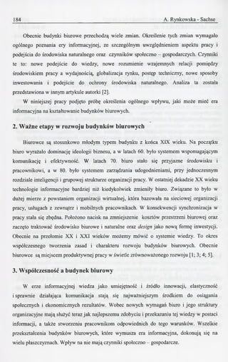 Wpływ przemian ery informacyjnej na kształtowanie budynków biurowych | PDF
