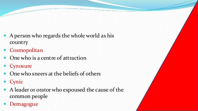 A Person Who Regards The Whole World As His Country