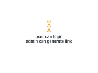 user can login 
admin can generate link 
 