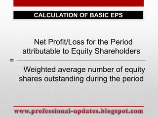 Accounting Standard 20 - Earning Per Share | PPTX