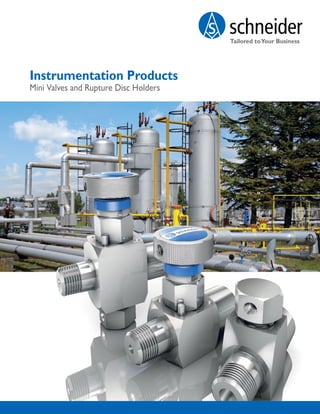 Instrumentation Products
Mini Valves and Rupture Disc Holders
 