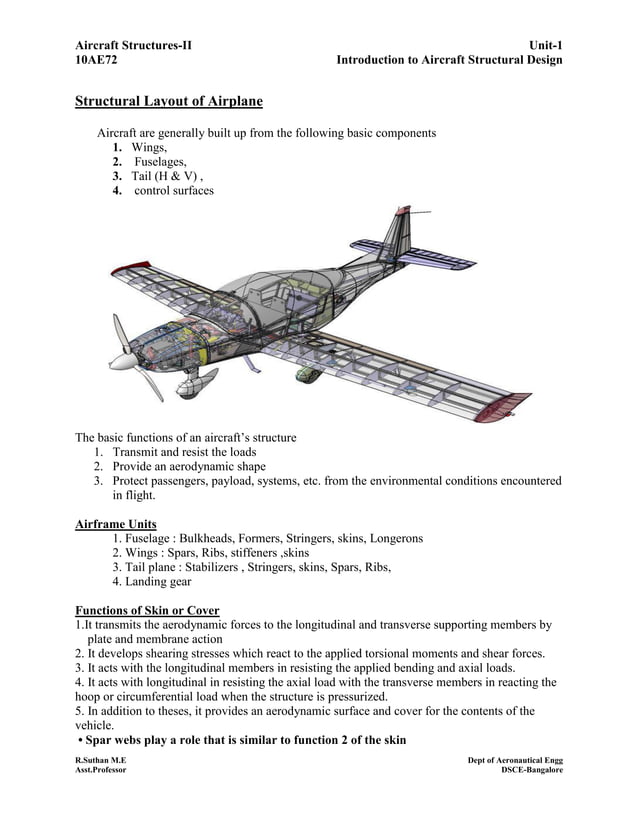 Aircraft Structural Components and Their Functions PDF