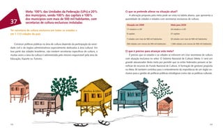 Meta: 100% das Unidades da Federação (UFs) e 20%                         O que se pretende alterar na situação atual?
              dos municípios, sendo 100% das capitais e 100%                              A alteração proposta pela meta pode ser vista na tabela abaixo, que apresenta a
              dos municípios com mais de 500 mil habitantes, com                       quantidade de cidades e estados com secretarias exclusivas de cultura.
37            secretarias de cultura exclusivas instaladas
                                                                                        Situação em 2009                              Meta para 2020
                                                                                        17 estados e o DF                             26 estados e o DF
Ter secretaria de cultura exclusiva em todos os estados e
em 1.113 cidades do país                                                                8 capitais                                    27 capitais

                                                                                        7 cidades com mais de 500 mil habitantes      20 cidades com mais de 500 mil habitantes

   Construir políticas públicas na área de cultura depende da participação da socie-    506 cidades com menos de 500 mil habitantes   1.066 cidades com menos de 500 mil habitantes

dade civil e de órgãos administrativos especialmente dedicados à área cultural. Em
boa parte das cidades brasileiras, não existem secretarias especíﬁcas de cultura, e    O que é preciso para alcançar esta meta?
muitas vezes a área da cultura é administrada pelo mesmo responsável pela área de          É preciso que os estados e as cidades se esforcem em criar secretarias de cultura
Educação, Esporte ou Turismo.                                                          com atuação exclusiva no setor. O Sistema Nacional de Cultura (Meta 1) será um
                                                                                       grande alavancador desta meta por permitir que os entes federados possam se be-
                                                                                       neﬁciar de recursos do Fundo Nacional de Cultura. A formação de gestores proposta
                                                                                       na Meta 36 também contribui para o entendimento da importância de um órgão ex-
                                                                                       clusivo para a gestão de políticas públicas estratégicas como são as políticas culturais.




102                                                                                                                                                                               103
 