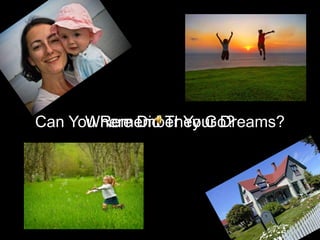 Can You Remember Your Dreams?,[object Object],Where Did They Go?,[object Object]