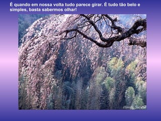 É quando em nossa volta tudo parece girar. É tudo tão belo e simples, basta sabermos olhar!  